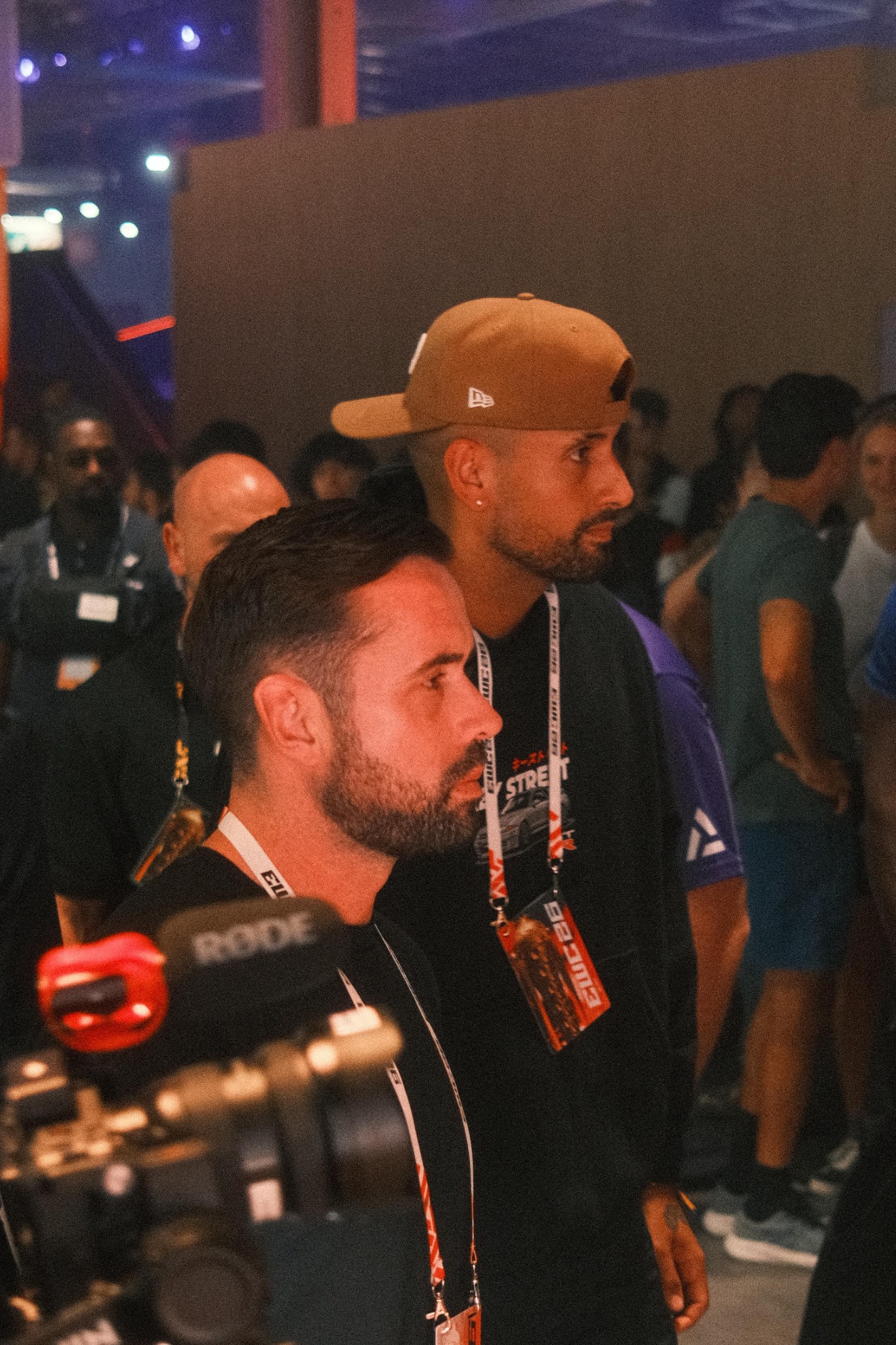 Jordan Foster working at a live sporting event